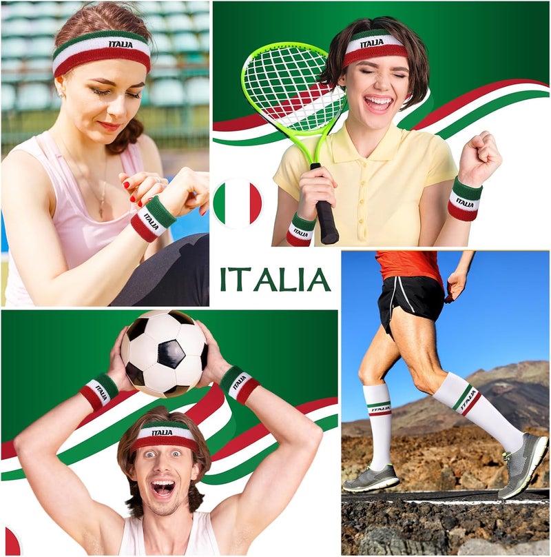 Jadive Sweatband Set and Includes 1 Head Sweatband and 2 Sports Wristband and 1 Pair Compression Socks for Men Women - Image 5